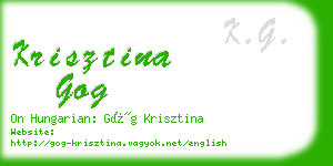 krisztina gog business card